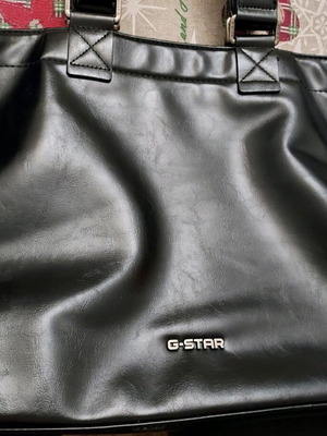 Τσάντα G-Star large size ώμου μαύρη faux leather σαν καινούργιο