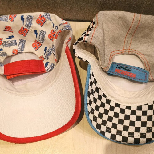Lightning McQueen Cars kids hats used, pack of 2