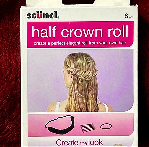 Αξεσουάρ χτενίσματος στυλ στεφανακι για μαλλιά Claires scunci half crown roll look