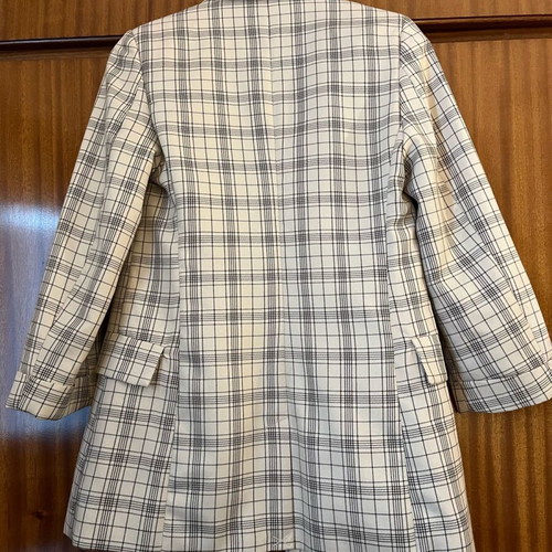 Stradivarius checked jacket size XS like new, black and beige