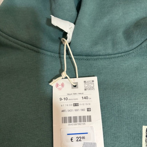 Zara kids sweatshirt new with tags, green, size 140 cm