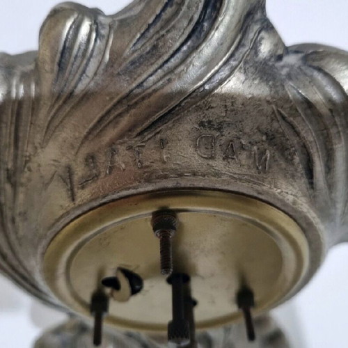 Antique clock used with German mechanism and porcelain decoration