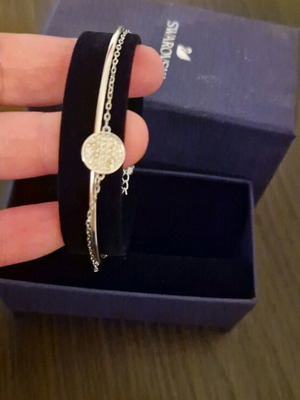 Swarowski double silver bracelet like new
