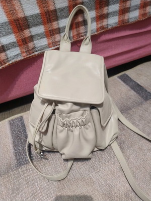 Beige backpack bag like new