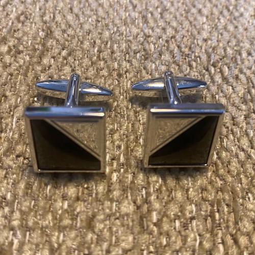 Tie rack cufflinks used, black