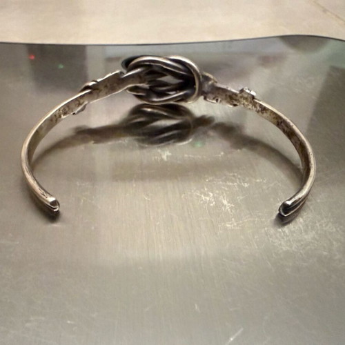 Silver bracelet used, intricate design with 925 stamp, 15g weight