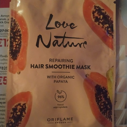 Love Nature Oriflame hair smoothie mask with organic papaya new