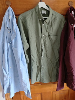 H&M Men’s Regular-Fit Oxford Shirts Bundle of 3 like new