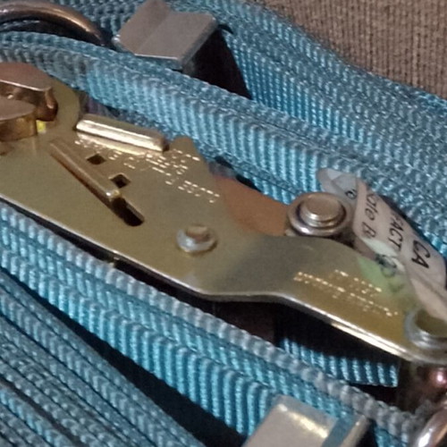 Ratchet strap like new, approx. 6 meters with 2.5 meters gift