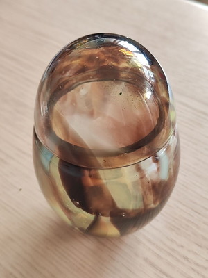 Αντίκα χειροποίητο διακοσμητικό βάζο jar από φυσητό γυαλί σαν καινούργιο