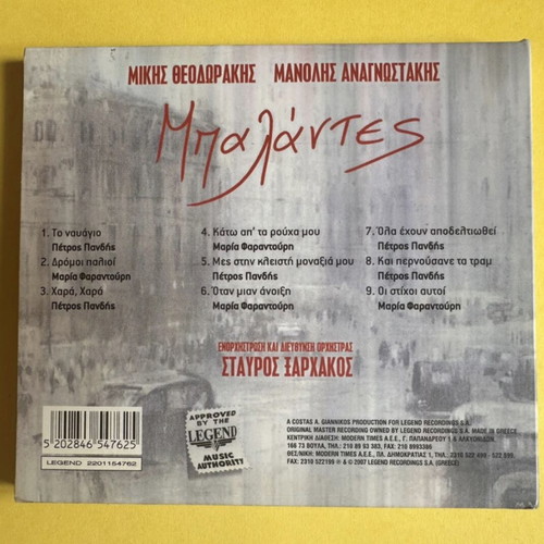 Ballades CD used, Mikis Theodorakis & Manolis Anagnostakis live recording