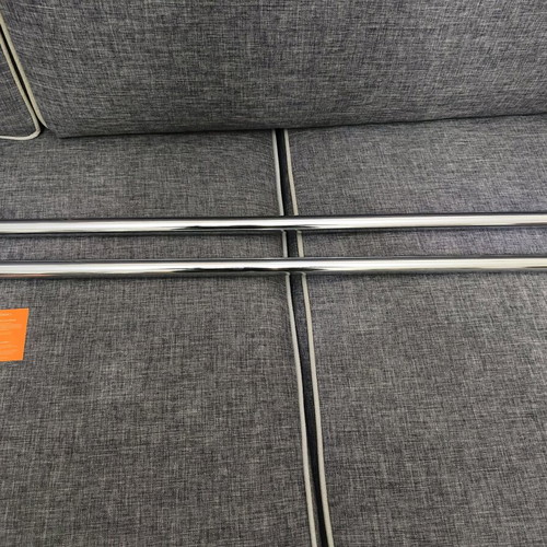 Bathroom curtain rods new, set of 2, stainless steel silver