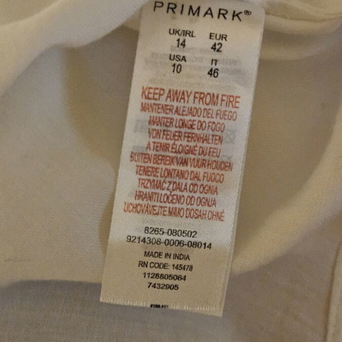 Primark women's casual shirt XL, off-white, oversized