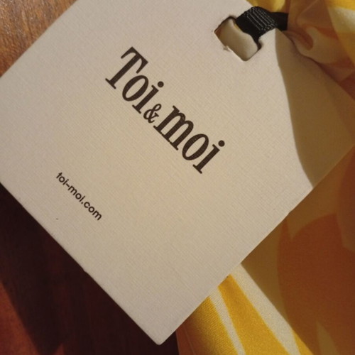 Toi&Moi dress, new, white and yellow, size S/M