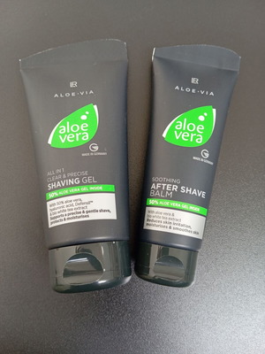 LR Aloe Vera shaving gel and after shave balm set new