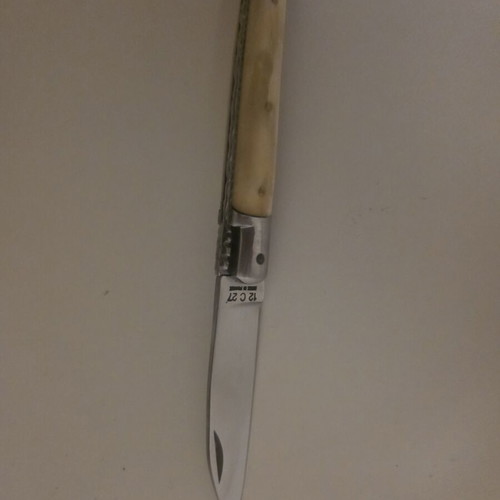 Saint Martin folding knife like new, steel 12c27, horn handle