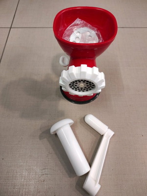Kitchen cutting machine used with attachments
