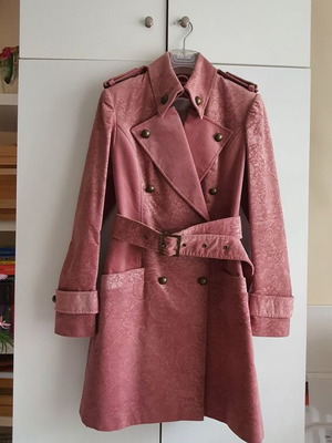 Agnes Toma velvet coat new, pink, size S