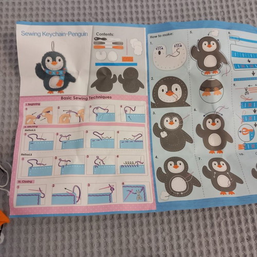 Avenir Sewing My First Keychain Penguin sewing kit used
