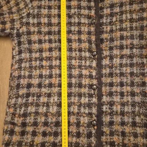 Bergère de France Vintage Mohair Cardigan, Size 46, Brown Beige
