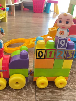 Cocomelon Train and Building Blocks Set like new