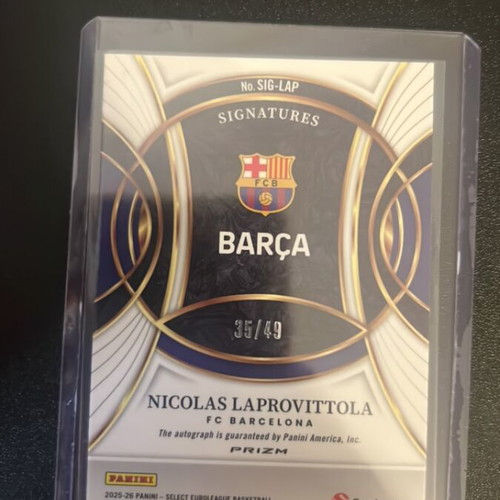 Nikolas Laprovitola Select Euroleague Barcelona card new