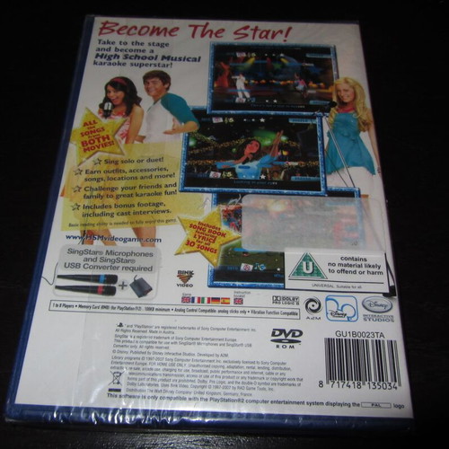 High School Musical Sing It Sony PS2 new sealed