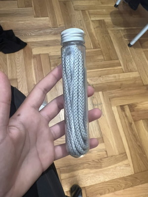 Reflective shoelaces like new, white and gray