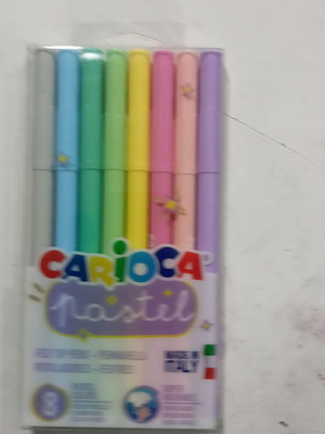 Carioca Pastel Markers set of 8 colors new