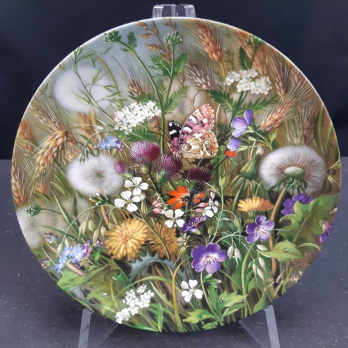 Furstenberg Wild Flowers wall plate new, collectible porcelain