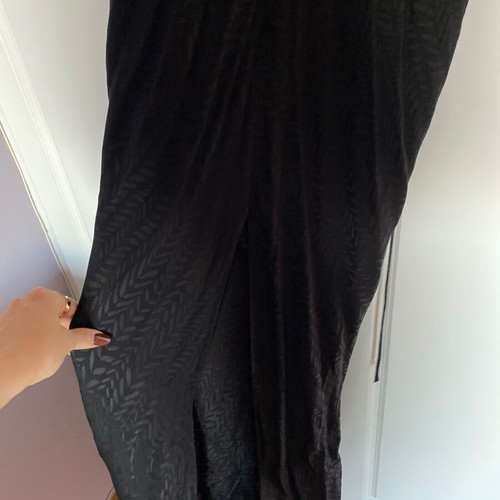 Nadia Rapti dress new, black, size S with slit and tie back