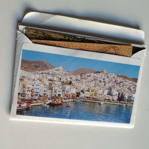 Greek island postcards 1990s like new, pack of 17