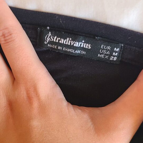 Stradivarius Celebrate Diversity Black T-Shirt like new, size M