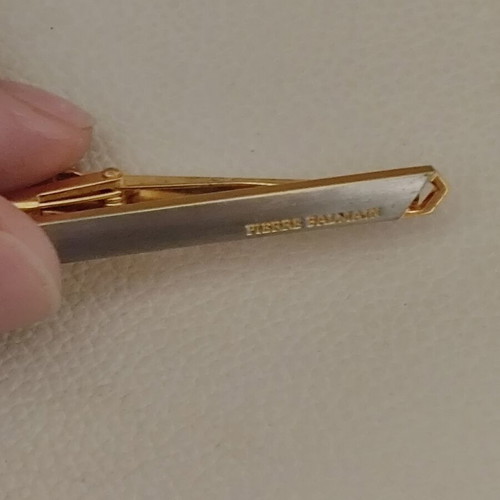 Pierre Balmain vintage tie pin like new, gold and silver