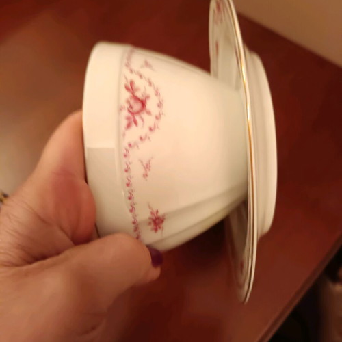 Scherzer Bavaria porcelain dinnerware set new with pink roses