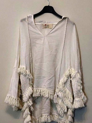 I Love Boys oversized white women's tunic blouse S-L