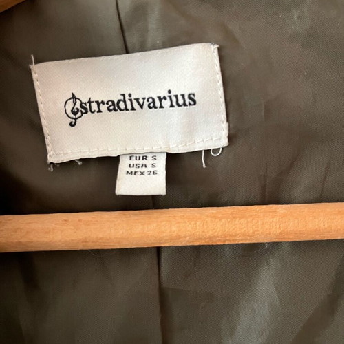 Stradivarius long jacket like new, green, size S