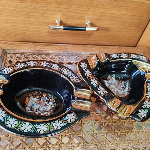 Fakiolas-Greece 24k Gold Collector's Set of Gilded Vessels New