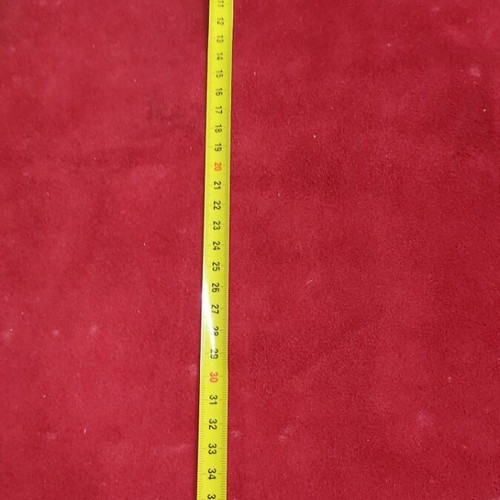 Red suede leather 2mm like new, hard