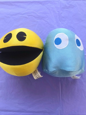 Pac-Man plush toy set like new, 2 pieces
