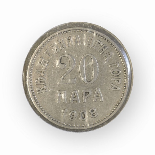 Montenegro 20 Para 1908 coin used