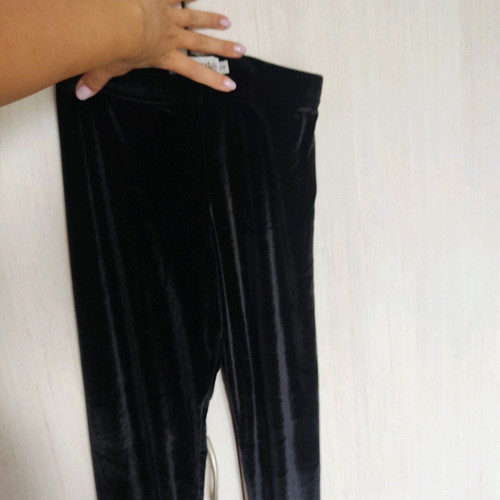 Moutaki black velvet texture pants like new, size S/M
