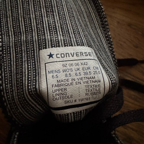 Converse All-Star High Top Shoes like new, black and grey dotted