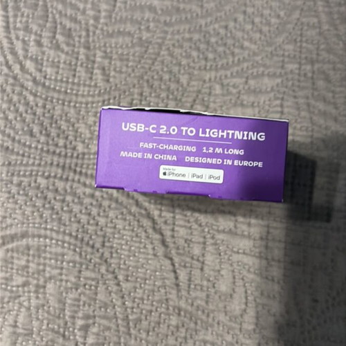 Mobilfox magnetic Type C to Lightning cable new, 1.2 meters white