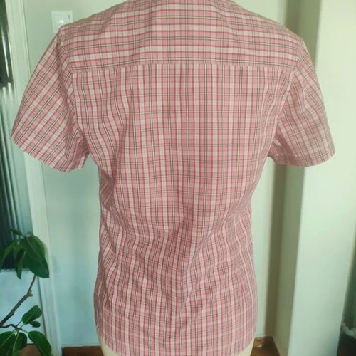 Schöffel pink women's shirt with check pattern like new, S/M