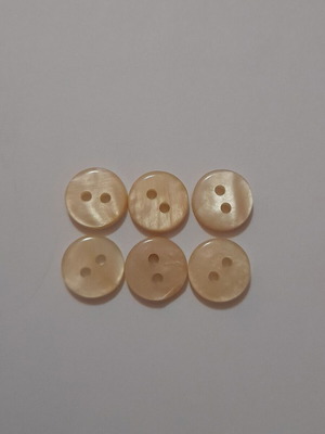 Set of buttons with pearl effect, 6 pieces, diameter 1.2 cm