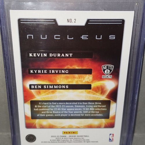 Durant Irving Simmons 2022-23 Panini Origins Nucleus Nets Pink SP Card like new