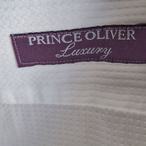 Prince Oliver Luxury XXL men's white dress shirt with French cuffs