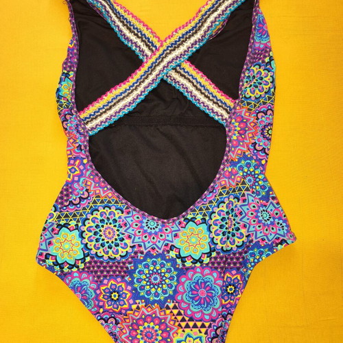 Multicolor one-piece swimsuit XL used with beautiful design