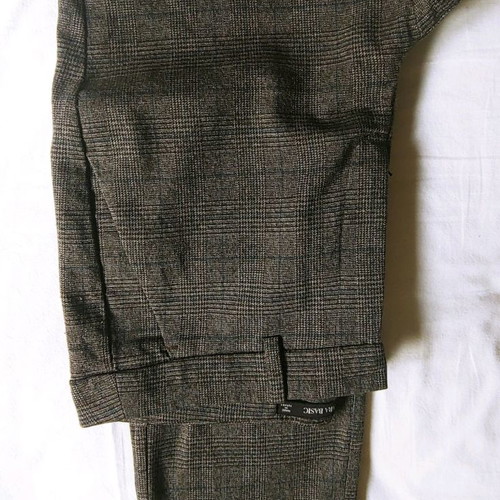 Zara checked pants size M used, grey-blue